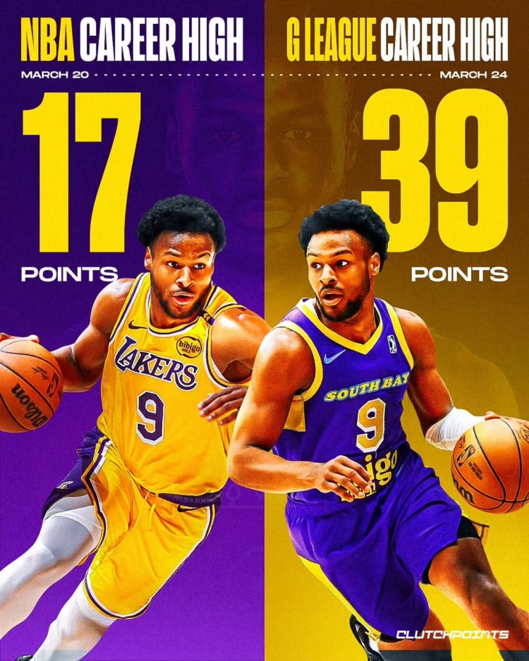 在進(jìn)步！布朗尼一周內(nèi)先后創(chuàng)下個(gè)人NBA和G聯(lián)盟單場(chǎng)得分新紀(jì)錄